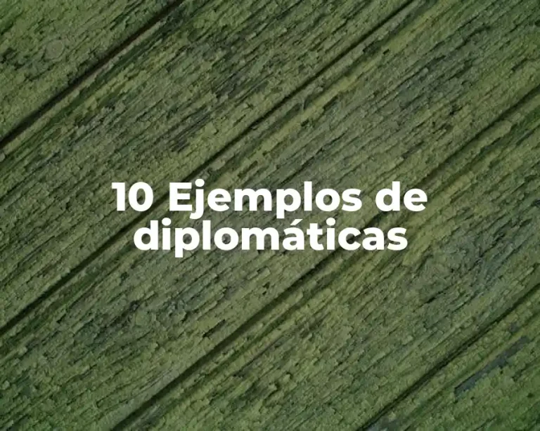 10 Ejemplos de diplomáticas