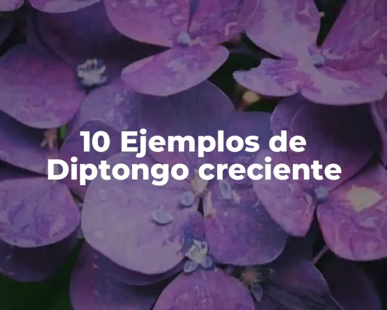 10 Ejemplos de Diptongo creciente