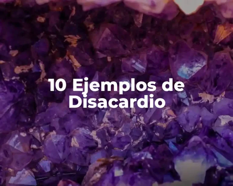 10 Ejemplos de Disacardio