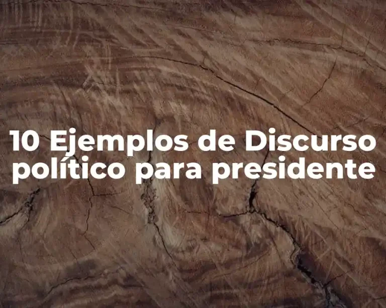 10 Ejemplos de Discurso político para presidente