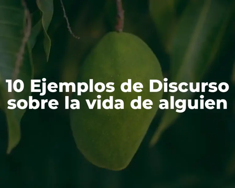 10 Ejemplos de Discurso sobre la vida de alguien