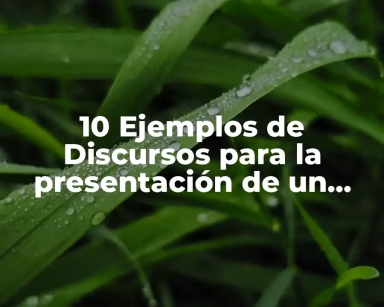 10 Ejemplos de Discursos para la presentación de un artículo