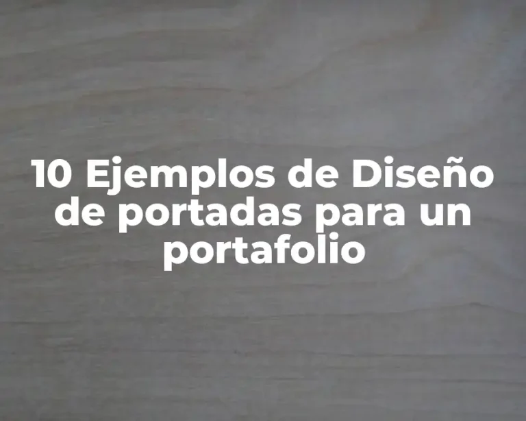 10 Ejemplos de Diseño de portadas para un portafolio