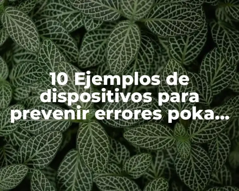 10 Ejemplos de dispositivos para prevenir errores poka yoke