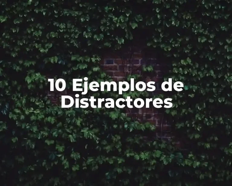 10 Ejemplos de Distractores
