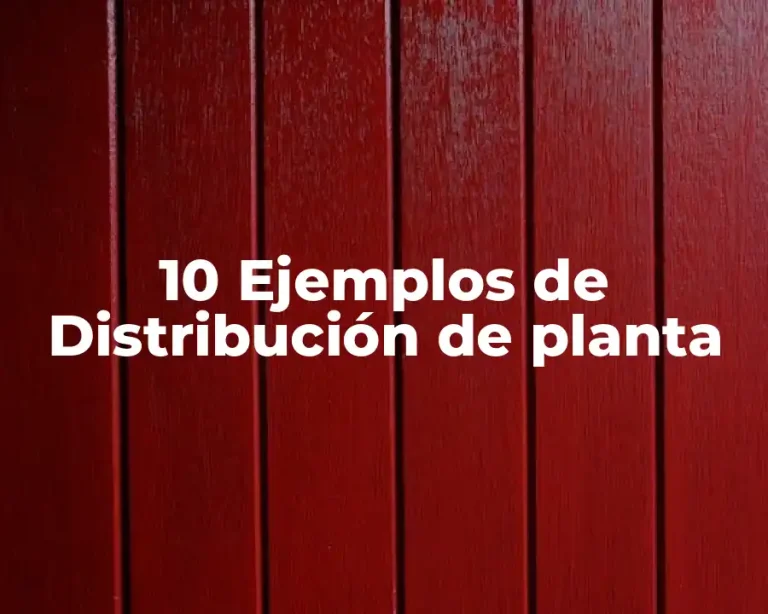 10 Ejemplos de Distribución de planta