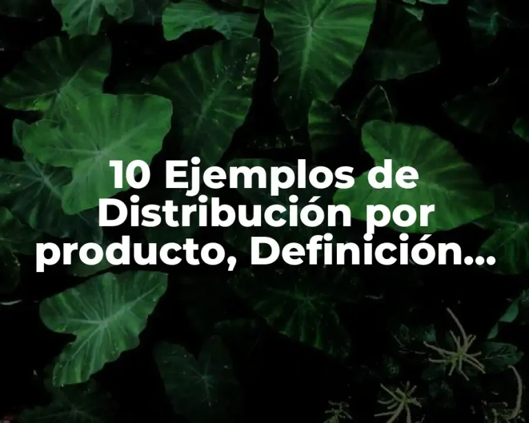 10 Ejemplos de Distribución por producto, Definición, Diferencias y para que sirve