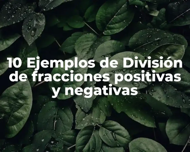 10 Ejemplos de División de fracciones positivas y negativas
