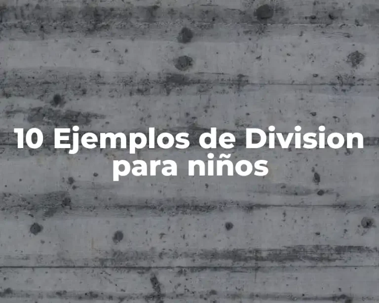 10 Ejemplos de Division para niños