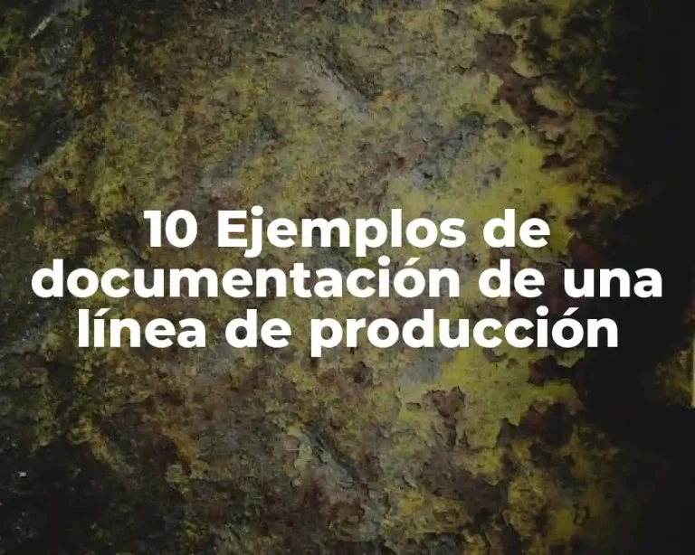 10 Ejemplos de documentación de una línea de producción