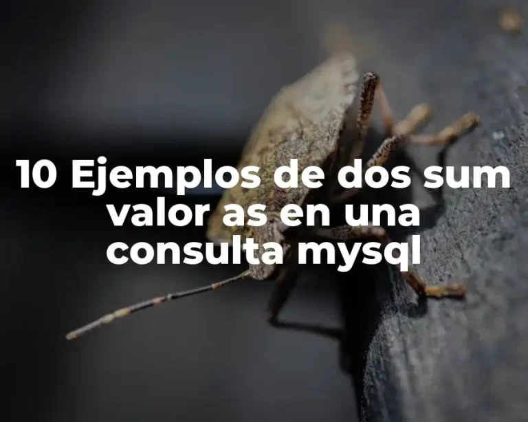 10 Ejemplos de dos sum valor as en una consulta mysql