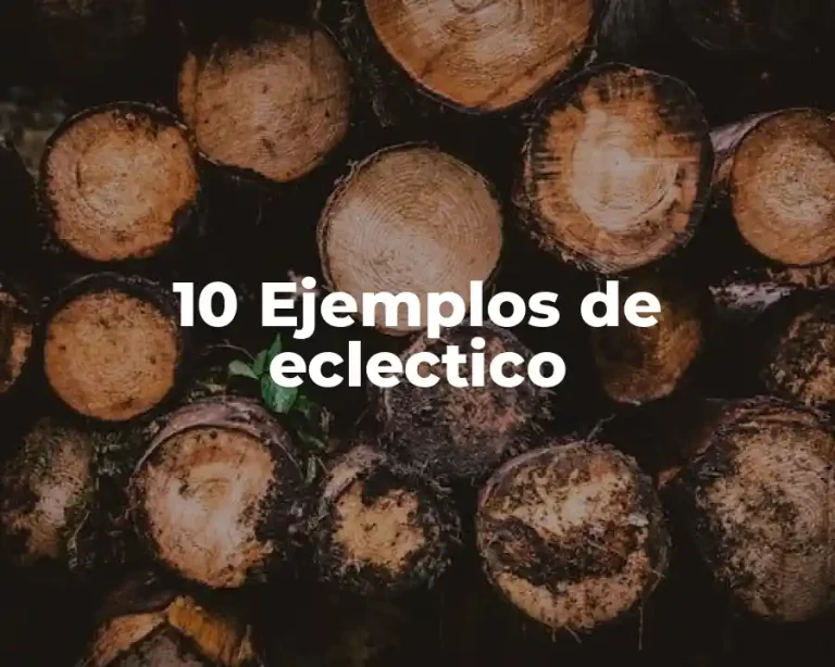 10 Ejemplos de eclectico