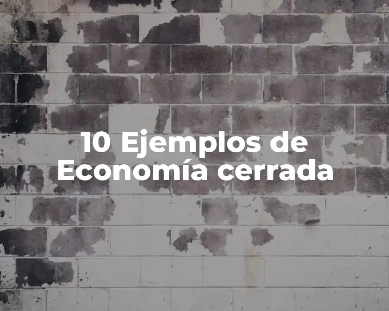 10 Ejemplos de Economía cerrada