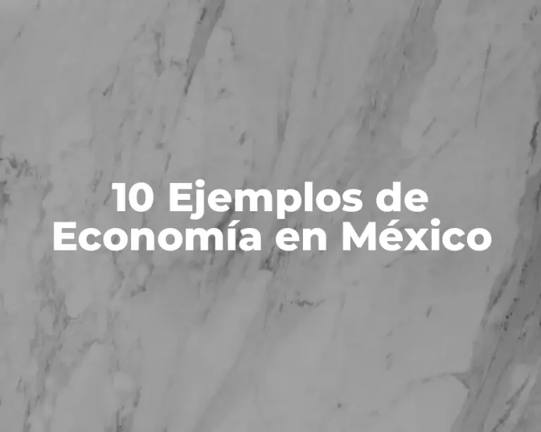 10 Ejemplos de Economía en México
