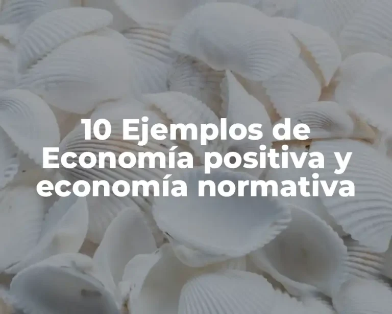 10 Ejemplos de Economía positiva y economía normativa