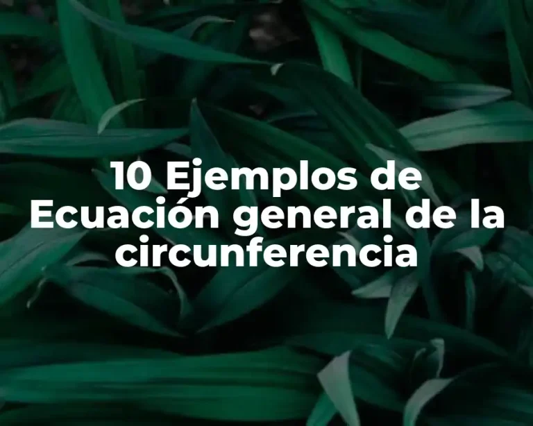 10 Ejemplos de Ecuación general de la circunferencia