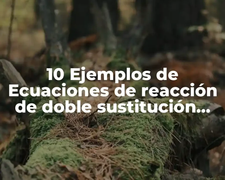 10 Ejemplos de Ecuaciones de reacción de doble sustitución con simbología