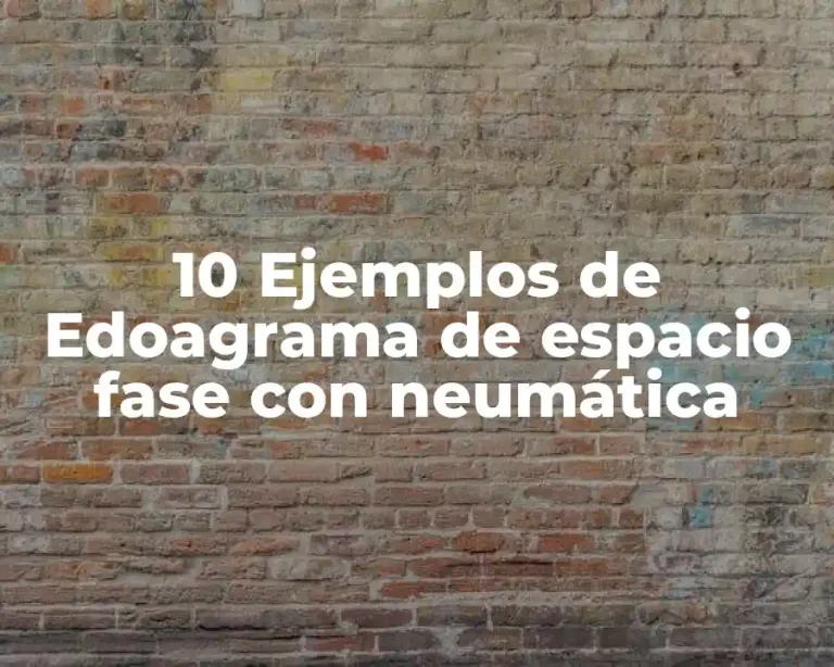 10 Ejemplos de Edoagrama de espacio fase con neumática