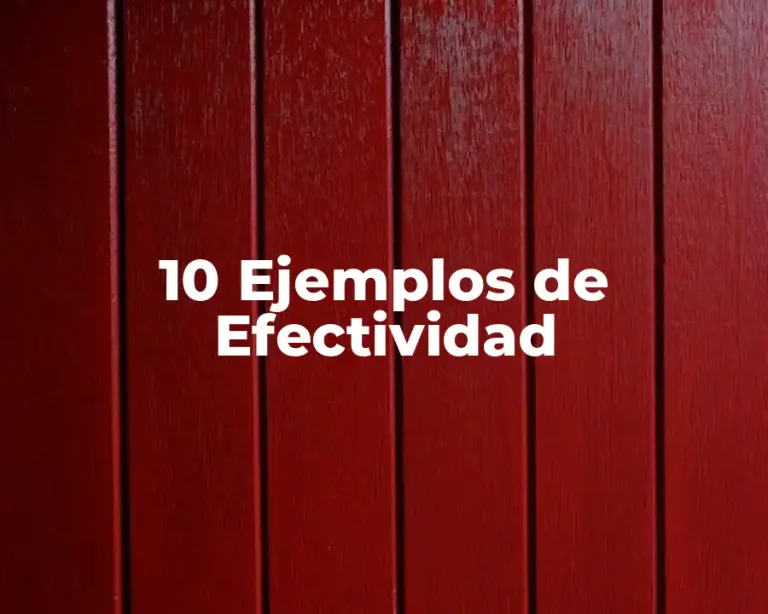 10 Ejemplos de Efectividad