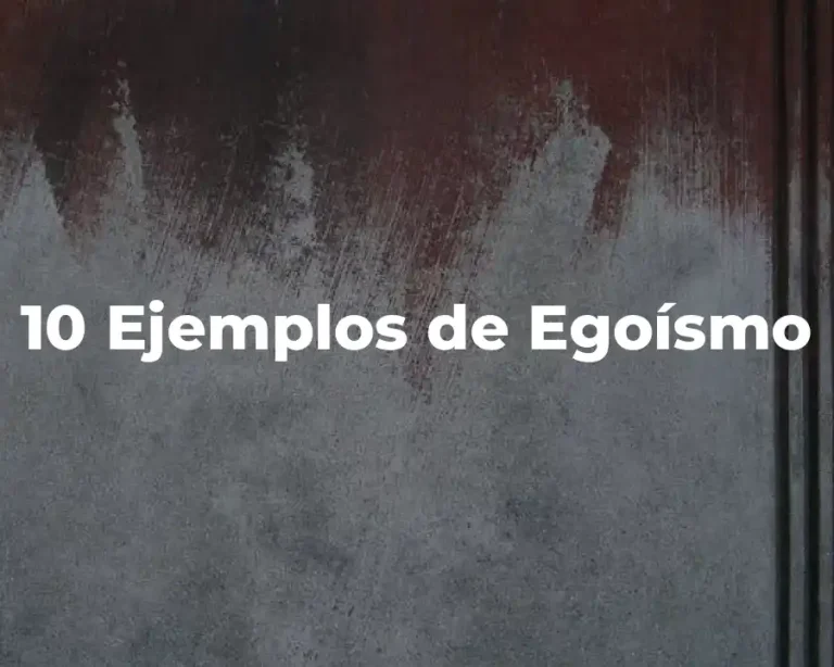 10 Ejemplos de Egoísmo