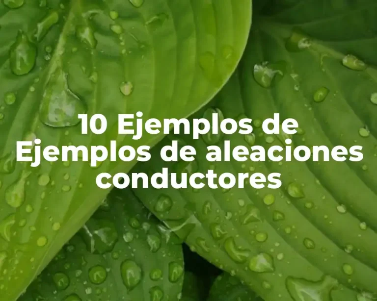10 Ejemplos de Ejemplos de aleaciones conductores