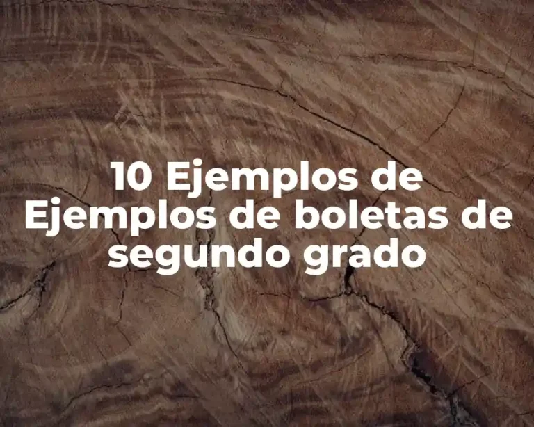 10 Ejemplos de Ejemplos de boletas de segundo grado