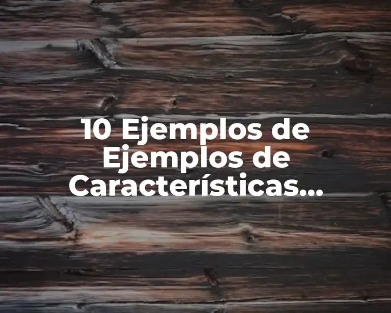 10 Ejemplos de Ejemplos de Características Atributibles