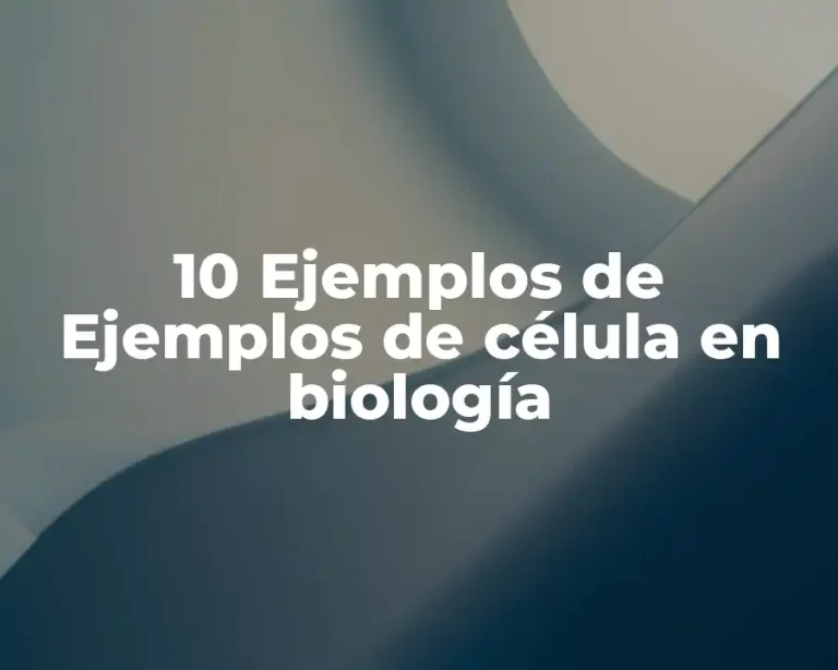 10 Ejemplos de Ejemplos de célula en biología