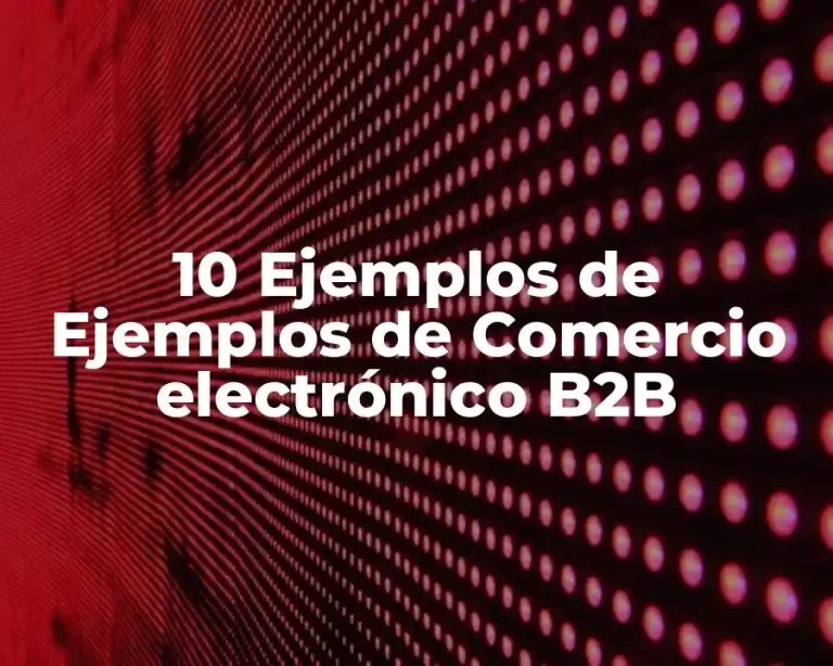 10 Ejemplos de Ejemplos de Comercio electrónico B2B