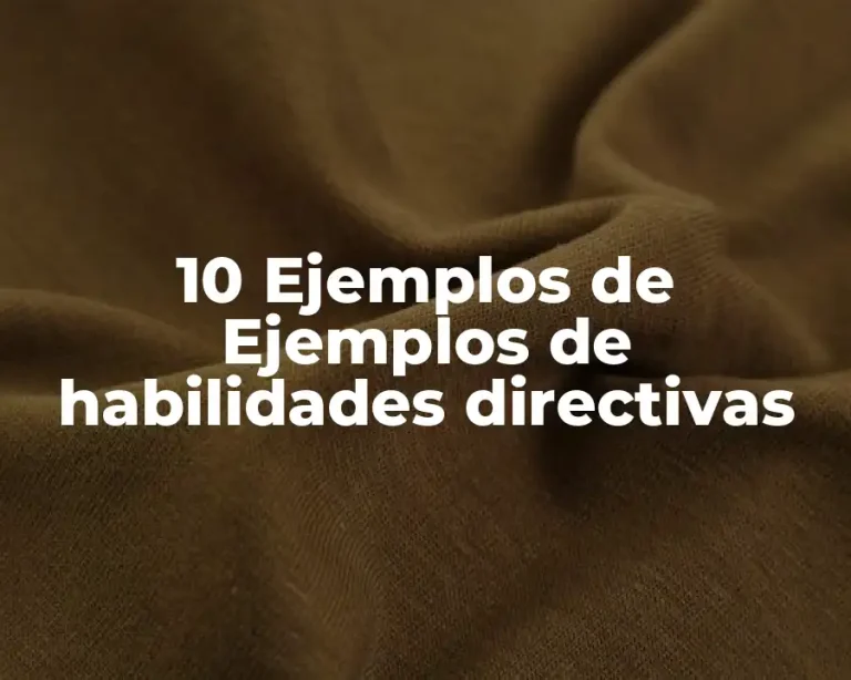 10 Ejemplos de Ejemplos de habilidades directivas