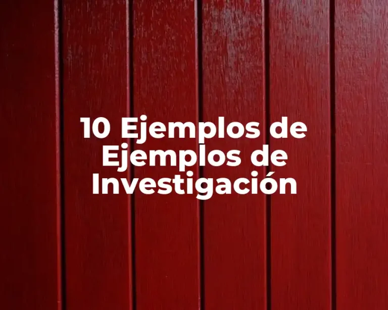 10 Ejemplos de Ejemplos de Investigación
