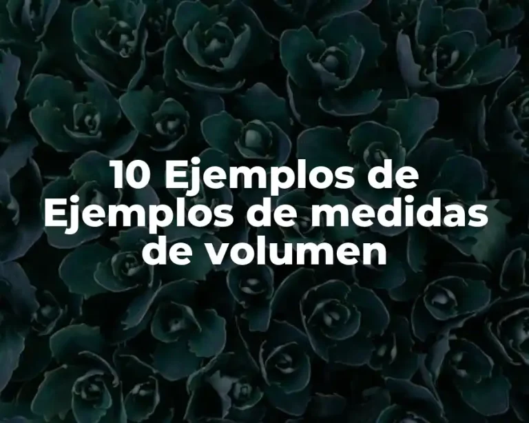 10 Ejemplos de Ejemplos de medidas de volumen