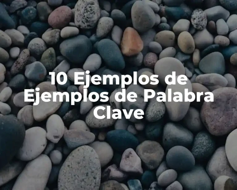 10 Ejemplos de Ejemplos de Palabra Clave