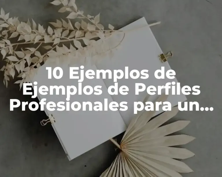 10 Ejemplos de Ejemplos de Perfiles Profesionales para un Parque Recreativo