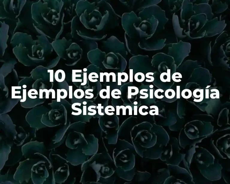 10 Ejemplos de Ejemplos de Psicología Sistemica