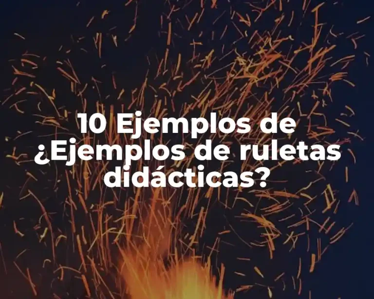 10 Ejemplos de ¿Ejemplos de ruletas didácticas?