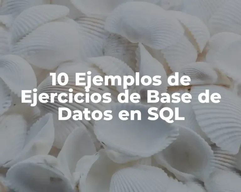 10 Ejemplos de Ejercicios de Base de Datos en SQL