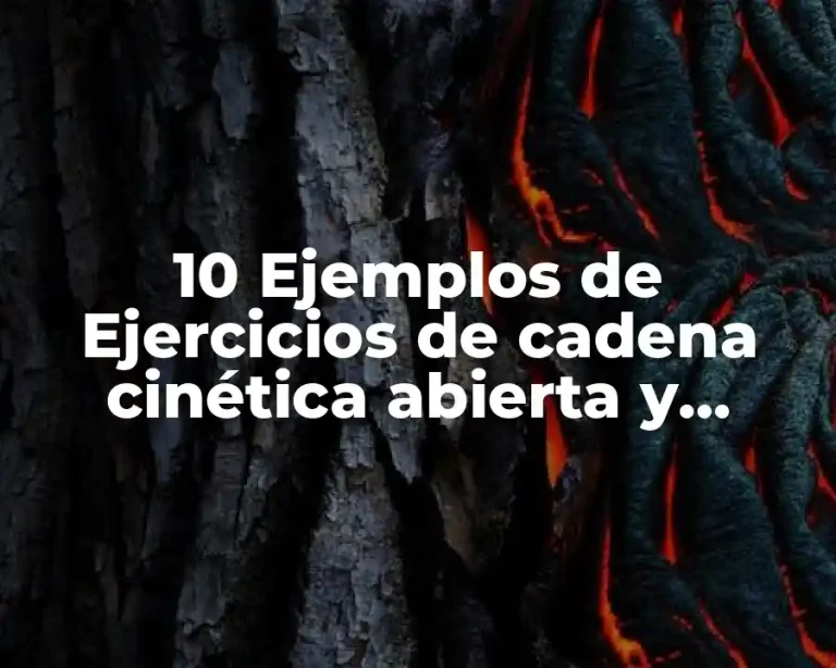 10 Ejemplos de Ejercicios de cadena cinética abierta y cerrada