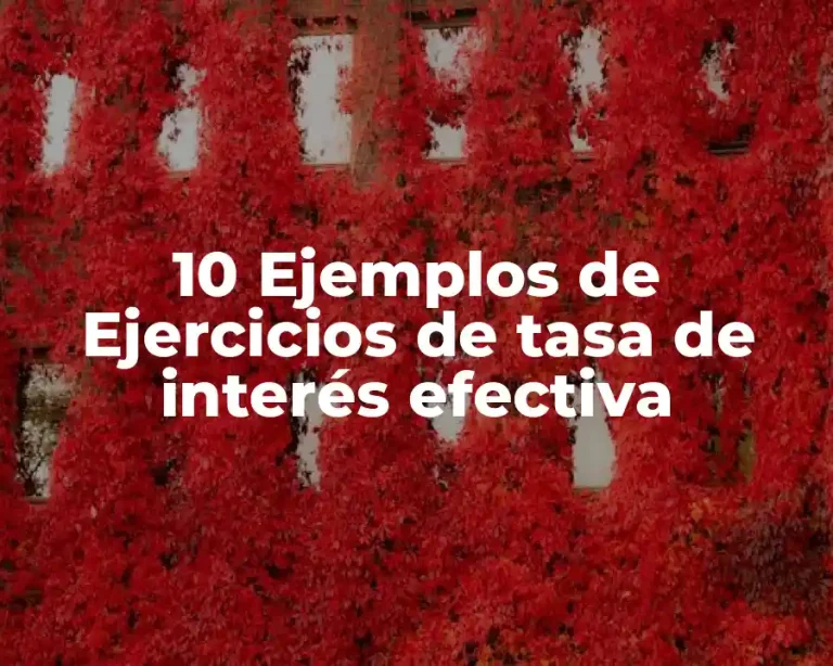 10 Ejemplos de Ejercicios de tasa de interés efectiva