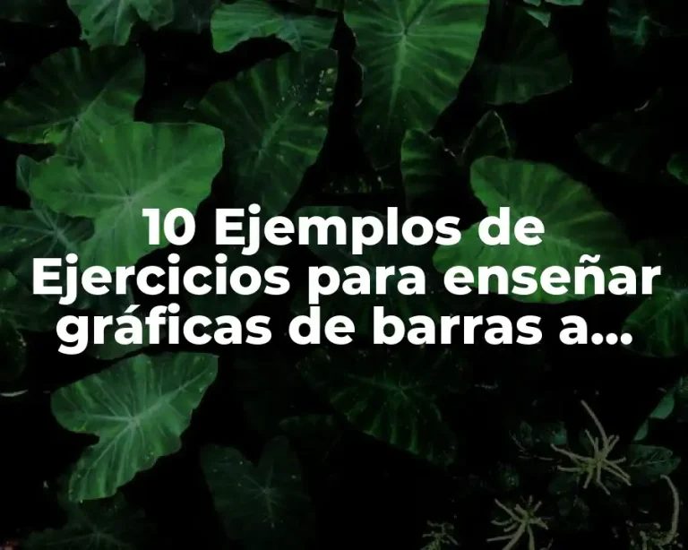 10 Ejemplos de Ejercicios para enseñar gráficas de barras a niños