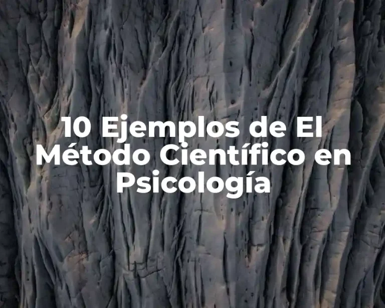 10 Ejemplos de El Método Científico en Psicología