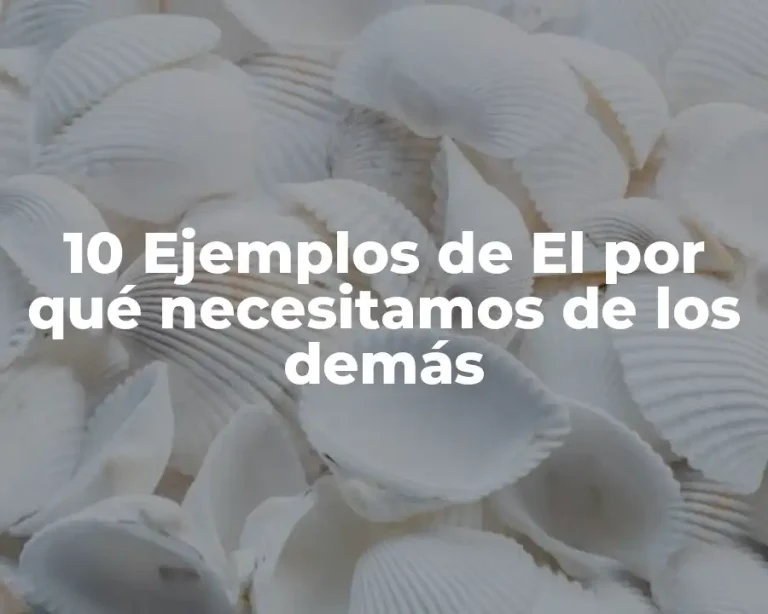 10 Ejemplos de El por qué necesitamos de los demás