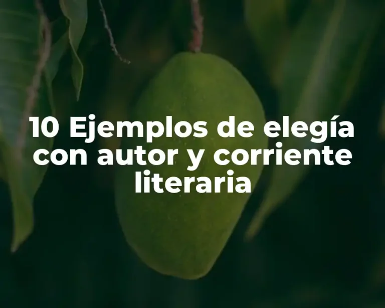 10 Ejemplos de elegía con autor y corriente literaria