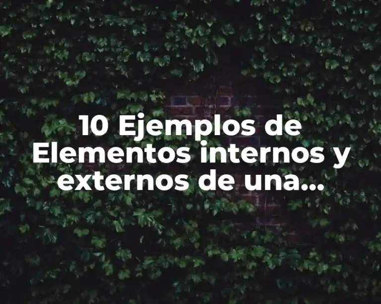 10 Ejemplos de Elementos internos y externos de una computadora