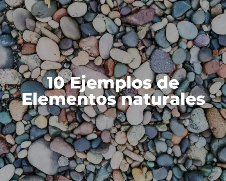 10 Ejemplos de Elementos naturales