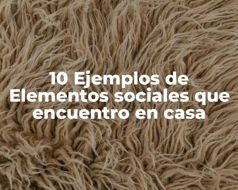 10 Ejemplos de Elementos sociales que encuentro en casa