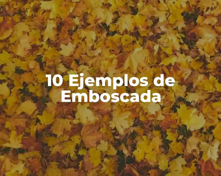 10 Ejemplos de Emboscada