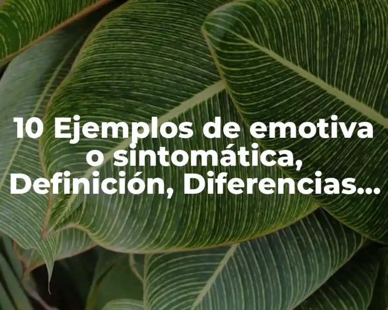 10 Ejemplos de emotiva o sintomática, Definición, Diferencias y para que sirve