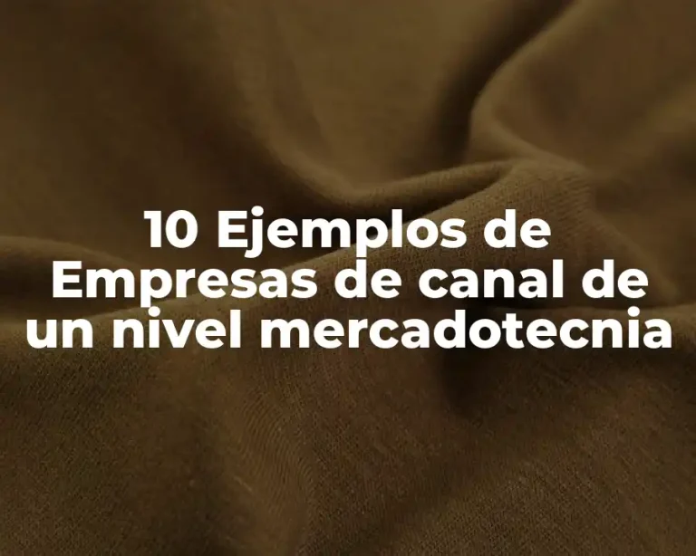 10 Ejemplos de Empresas de canal de un nivel mercadotecnia