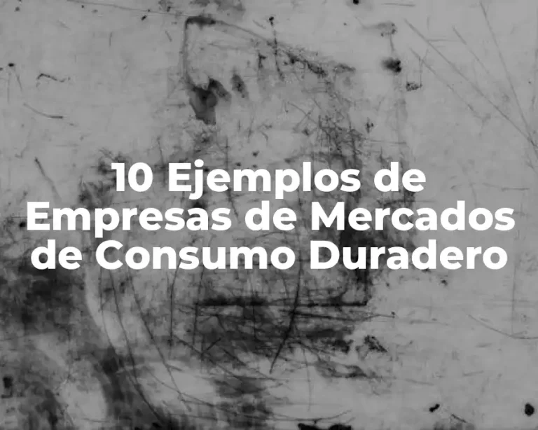 10 Ejemplos de Empresas de Mercados de Consumo Duradero